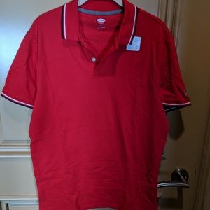 BNWT Mens Old Navy red polo shirt
